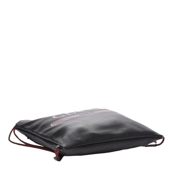 Gucci Black Leather Drawstring Backpack Bag - Picture 4 of 9